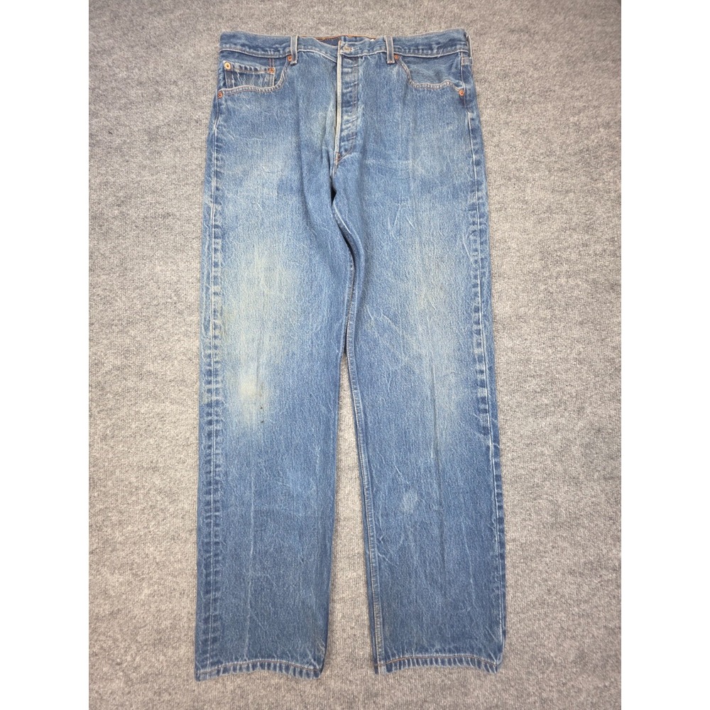 Vintage Levis 501 Jeans Mens 40x36 (FITS 38 x 32)Blue Button Fly Pants Y2K Faded